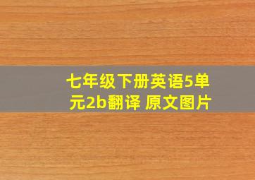 七年级下册英语5单元2b翻译 原文图片